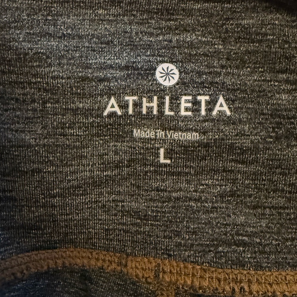 Athleta women’s Crop Heathered Gray Activewear Leggings Size Large - Picture 4 of 4